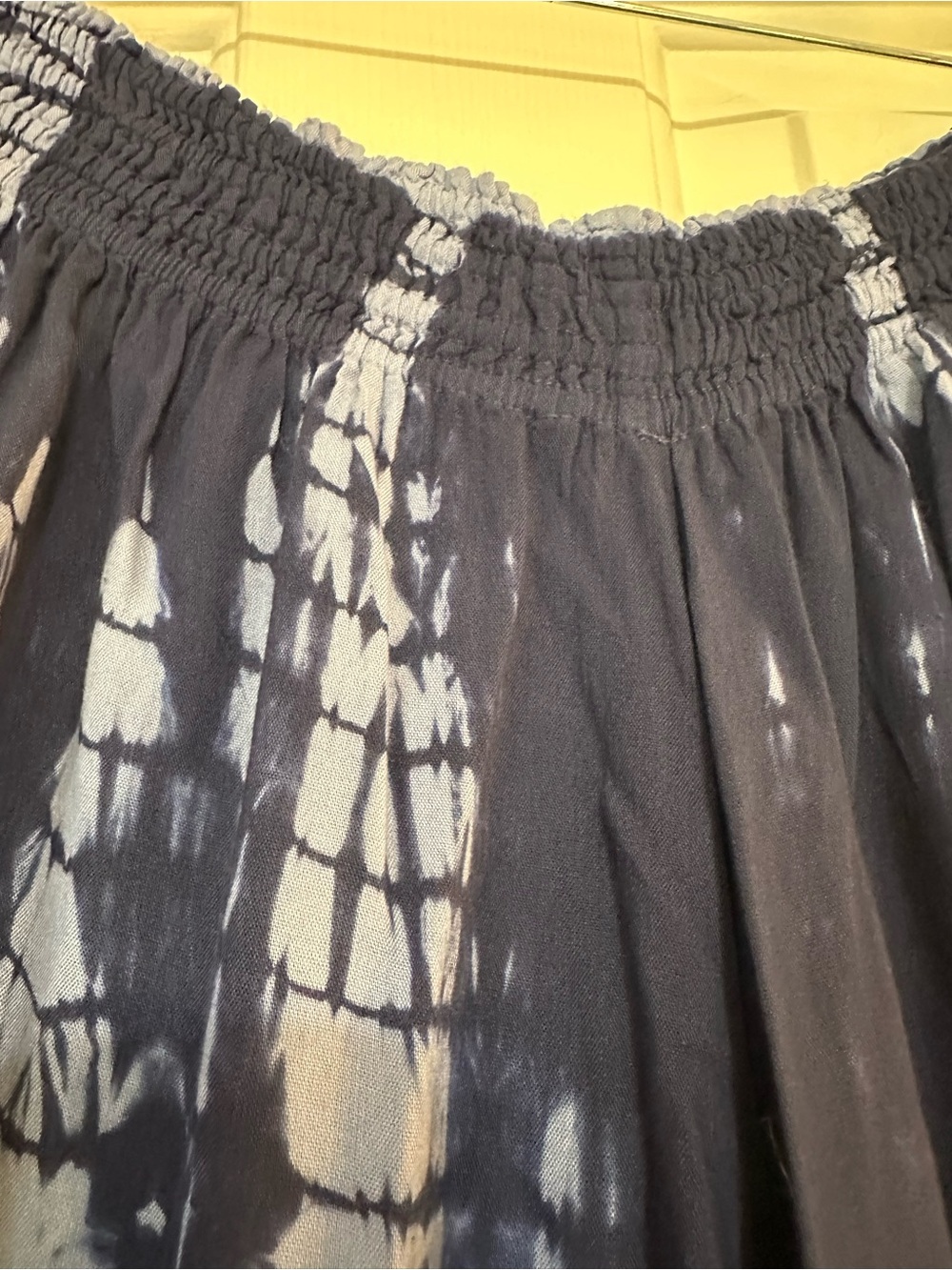 Boho Me Navy Tie Dye Wide Leg Culotte Pants Size M Boho Resort Beach - Picture 7 of 10